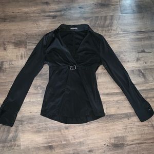 Express long sleeve blouse with adjustable waist